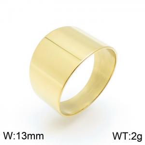 Stainless Steel Black-plating Ring - KR92779-K