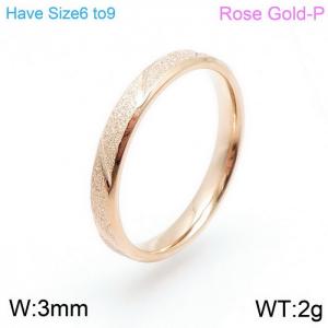 Stainless Steel Rose Gold-plating Ring - KR92890-K