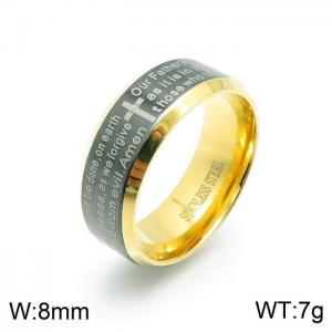 Stainless Steel Gold-plating Ring - KR92901-YY