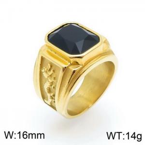 Stainless Steel Stone&Crystal Ring - KR92907-TLA