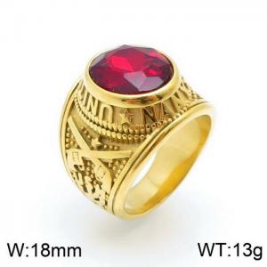 Stainless Steel Stone&Crystal Ring - KR92915-TLA