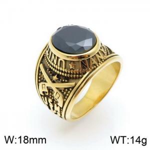 Stainless Steel Stone&Crystal Ring - KR92917-TLA