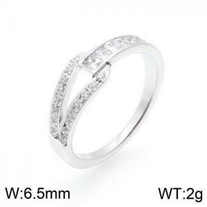 Stainless Steel Stone&Crystal Ring - KR92920-YH