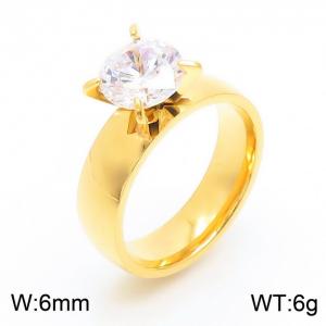 Stainless Steel Gold-Plating Ring - KR9550-K