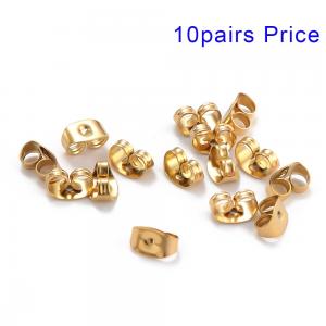 Stainless Steel gold-plating Earring Parts--10pairs Price - KRP1014