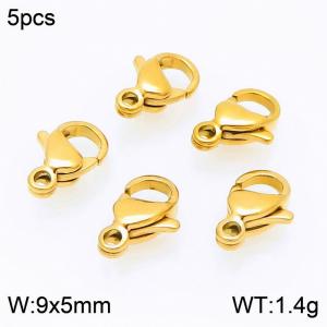 SS Gold-plated Lobster Clasp--5pcs Pirce DIY bracelet necklace connecting buckle lobster buckle - KRP1272