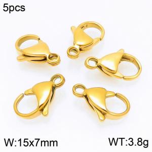 SS Gold-plated Lobster Clasp--5pcs Pirce DIY bracelet necklace connecting buckle lobster buckle - KRP1274