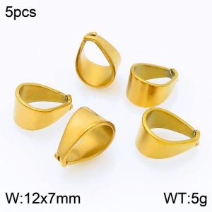 Stainless Steel Pendant Clasp--5pcs Pirce Melon seed clasp Golden closed smooth thickened melon seed buckle - KRP1280