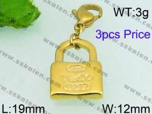 Stainless Steel Charms with Lobster - KRP3829-Z