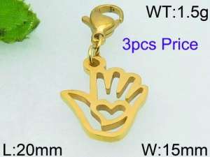 Stainless Steel Charms with Lobster - KRP3831-Z