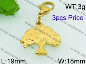 Stainless Steel Charms with Lobster - KRP3842-Z