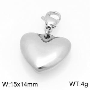 Steel colored heart-shaped polished stamping DIY stainless steel jewelry accessories - KRP745