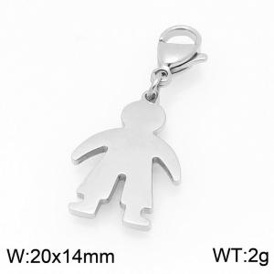 Stainless Steel Charms with Lobster - KRP756-Z