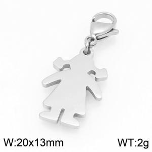 Stainless Steel Charms with Lobster - KRP763-Z