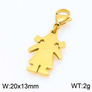 Stainless Steel Charms with Lobster - KRP764-Z