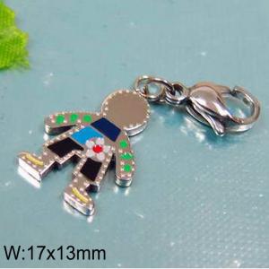 Stainless Steel Charms with Lobster - KRP783-Z