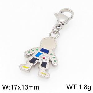 Stainless Steel Charms with Lobster Punk style titanium steel flat color little boy accessory - KRP783-Z