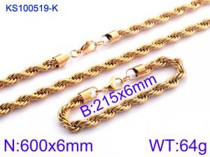 SS Jewelry Set(Most Men) - KS100519-K