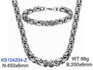 SS Jewelry Set(Most Men) - KS104204-Z