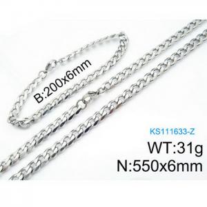 SS Jewelry Set(Most Men) - KS111633-Z