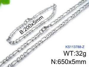 SS Jewelry Set(Most Men) - KS113788-Z