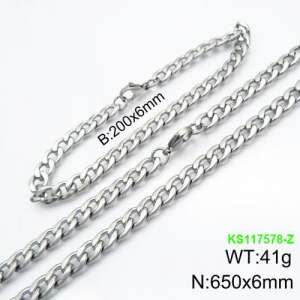 SS Jewelry Set(Most Men) - KS117578-Z