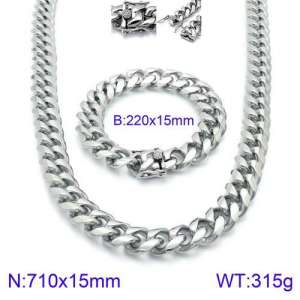 SS Jewelry Set(Most Men) - KS127649-Z