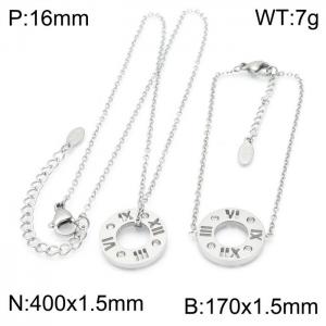 Personalized and popular Roman numeral set with diamond studded hollow letters set - KS141391-KLX