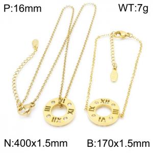 Personalized and popular Roman numeral set with diamond studded hollow letters set - KS141392-KLX