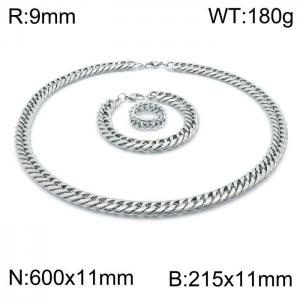 SS Jewelry Set(Most Men) - KS143850-Z