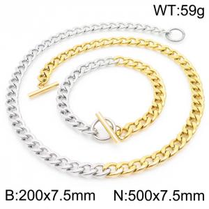 SS Jewelry Set(Most Men) - KS190819-Z