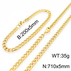 SS Jewelry Set(Most Men) - KS190845-Z