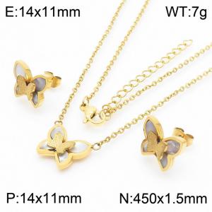 gold Butterfly stainless steel set - KS200631-KFC