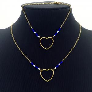 Heart shaped hollow handmade beaded mix and match set - KS204188-QY