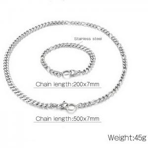 Stainless steel splicing chain necklace - KS204876-Z