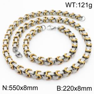 SS Jewelry Set(Most Men) - KS217373-JG