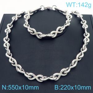 Stainless steel color 8-shaped set - KS221387-Z