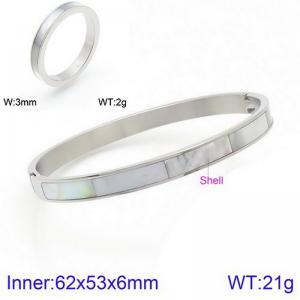 2pcs Bracelet Ring Jewelry Set Stainless Steel Silver Color For Women - KS221411-K