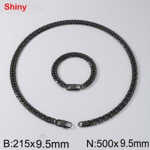 Stainless steel double woven chain set - KS224509-Z