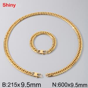 Stainless steel double woven chain set - KS224521-Z