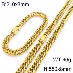 SS Jewelry Set(Most Men) - KS227961-ZZ