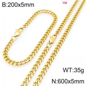 SS Jewelry Set(Most Men) - KS227981-ZZ