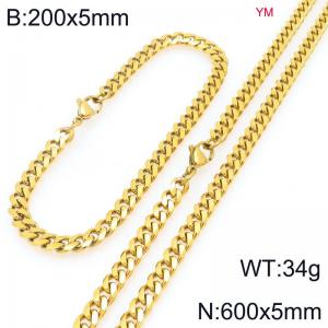 SS Jewelry Set(Most Men) - KS227987-ZZ