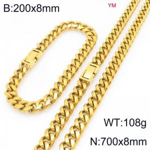 SS Jewelry Set(Most Men) - KS228013-ZZ