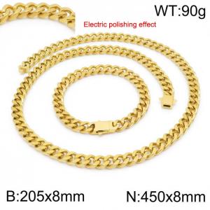 Stainless steel gold-plated set - KS229686-Z