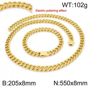 Stainless steel gold-plated set - KS229688-Z