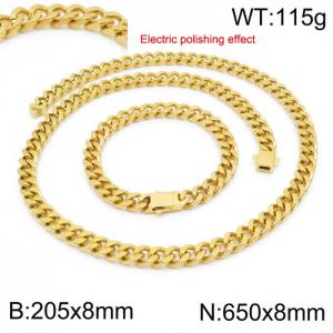 Stainless steel gold-plated set - KS229690-Z