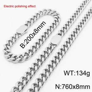 Stainless steel gold-plated set - KS229714-Z