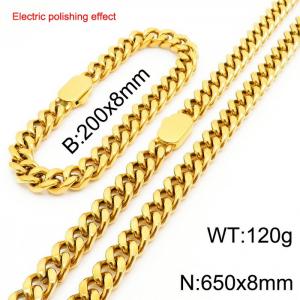 Stainless steel gold-plated set - KS229719-Z