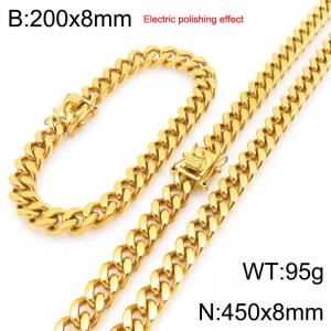 Stainless steel gold-plated set - KS229743-Z